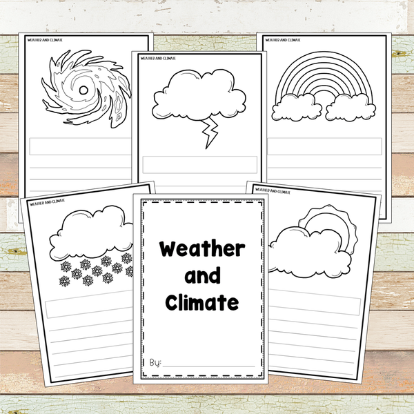 Weather Montessori 3 Part Cards and Definitions