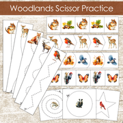 Woodlands Autumn Scissor Skills Cutting Strips