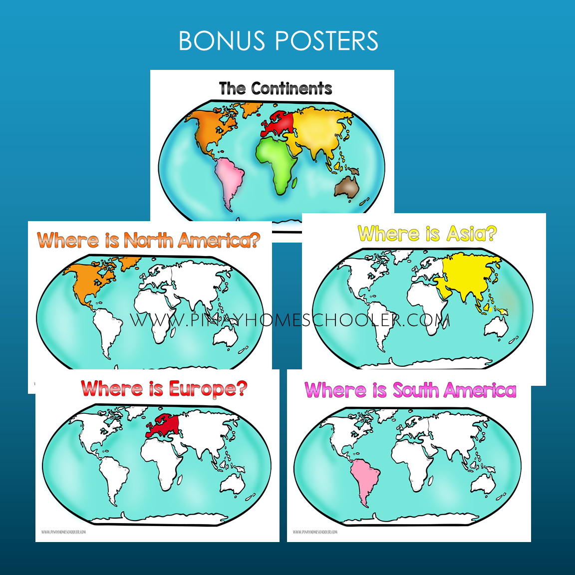 Montessori 7 Continents Learning Pack