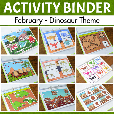 Dinosaur Activity Binder - Toddler and Preschoolers