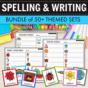 50+ Spelling and Writing Words MEGA BUNDLE - Write the Room
