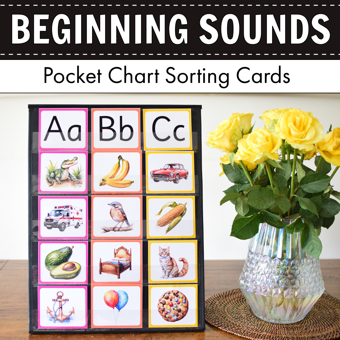 Beginning Sound Pocket Chart Cards