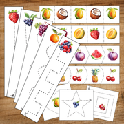 Fruit Scissor Skills Cutting Strips