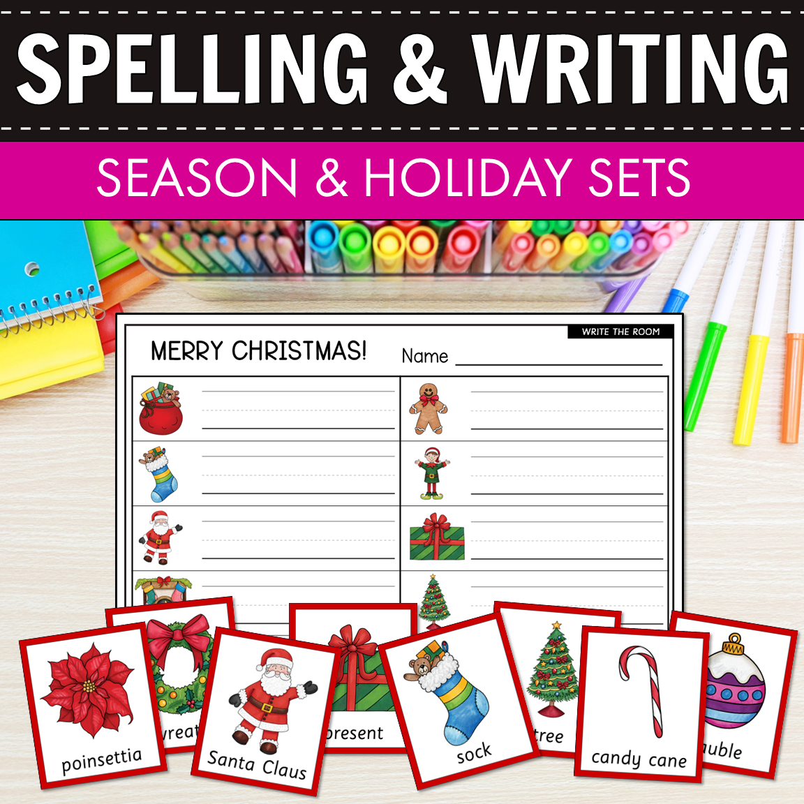50+ Spelling and Writing Words MEGA BUNDLE - Write the Room