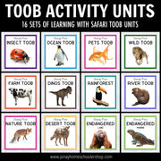 Animal Study Safari Toobs Activity Learning BUNDLE