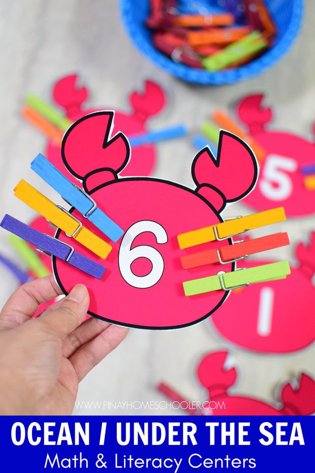Ocean Preschool Math and Literacy Pack – Pinay Homeschooler Shop