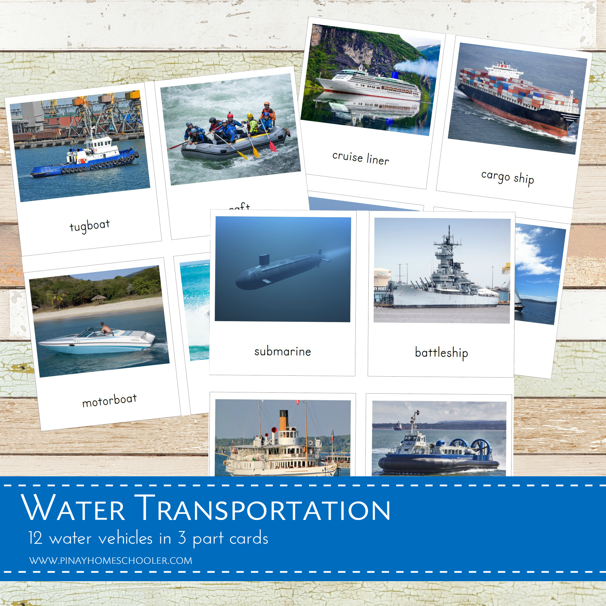 Montessori Land, Air and Water Transportation Bundle Pack