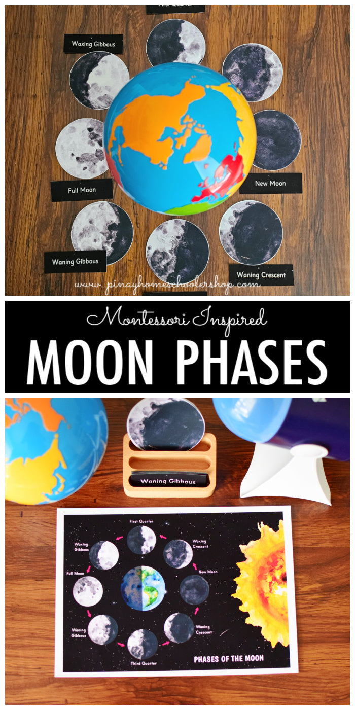 Phases of the Moon Montessori 3 Part Cards