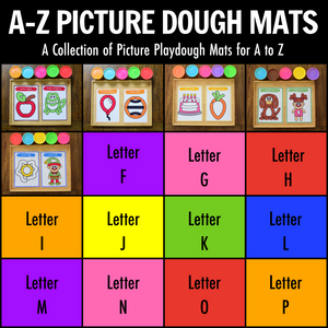 Playdough Picture Mats from A to Z - COMPLETE