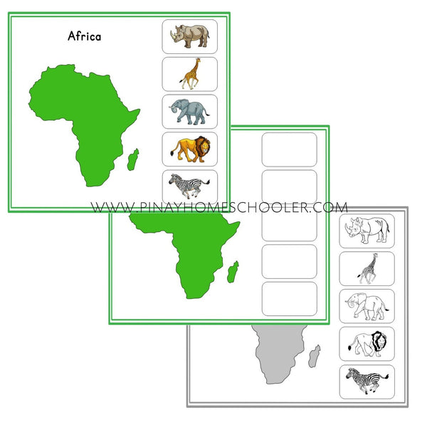 Montessori Animal Continents Activity Sheets