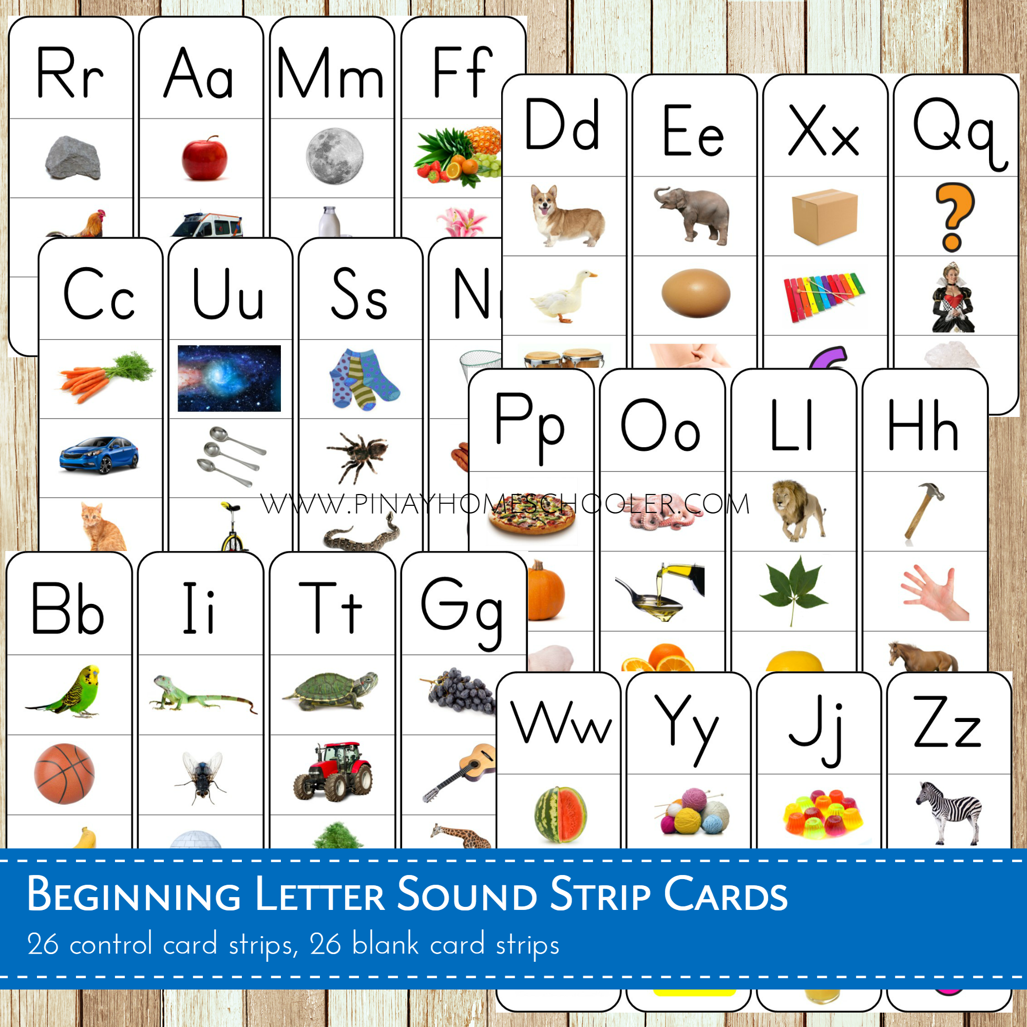 Beginning Letter Sound Phonics Cards