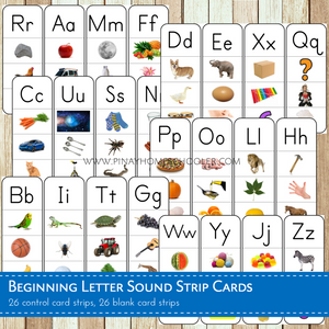 Beginning Letter Sound Phonics Cards