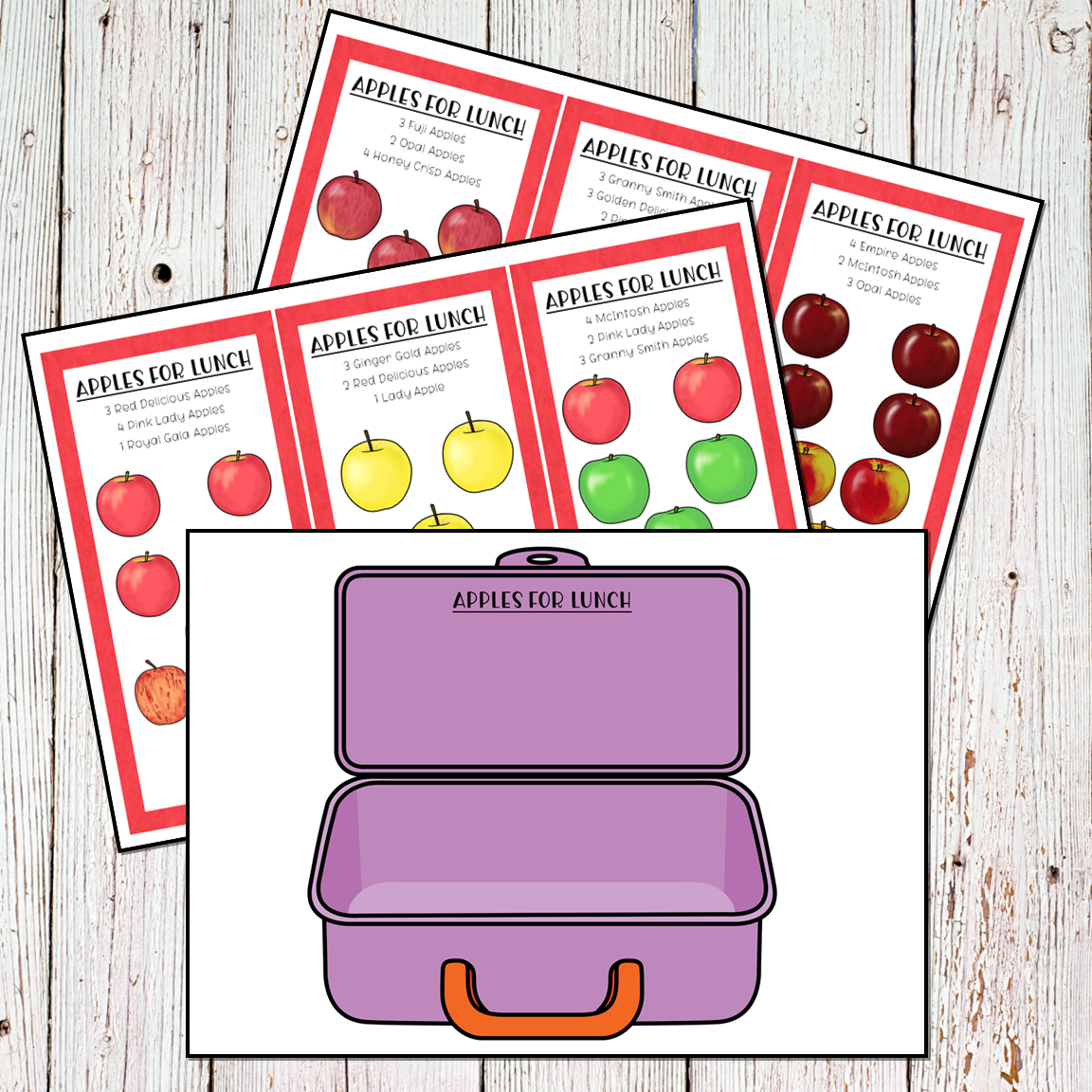 Apple Themed Preschool Math & Literacy Centers