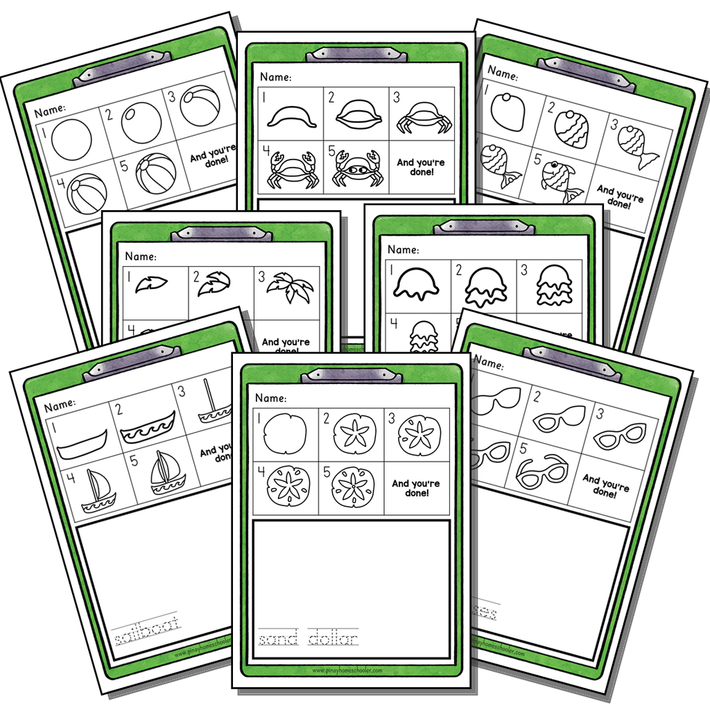 Directed Drawing Summer Theme Pinay Homeschooler Shop Directed drawing summer theme pinay homeschooler shop