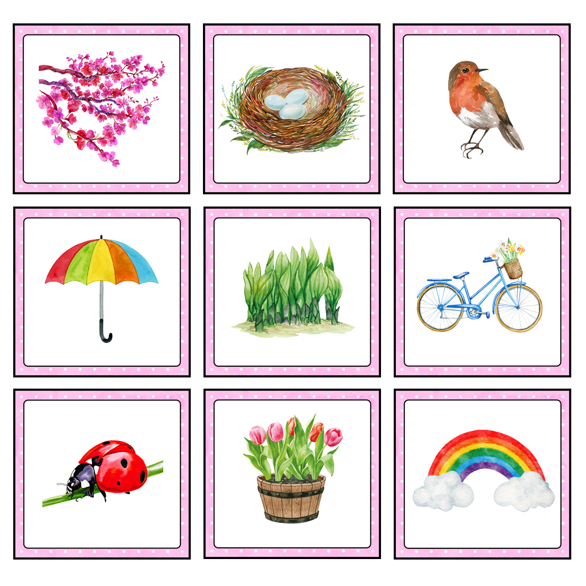 Spring Magnifying Matching Activity Cards – Pinay Homeschooler Shop