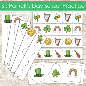 St. Patrick's Day Scissor Skills Cutting Strips