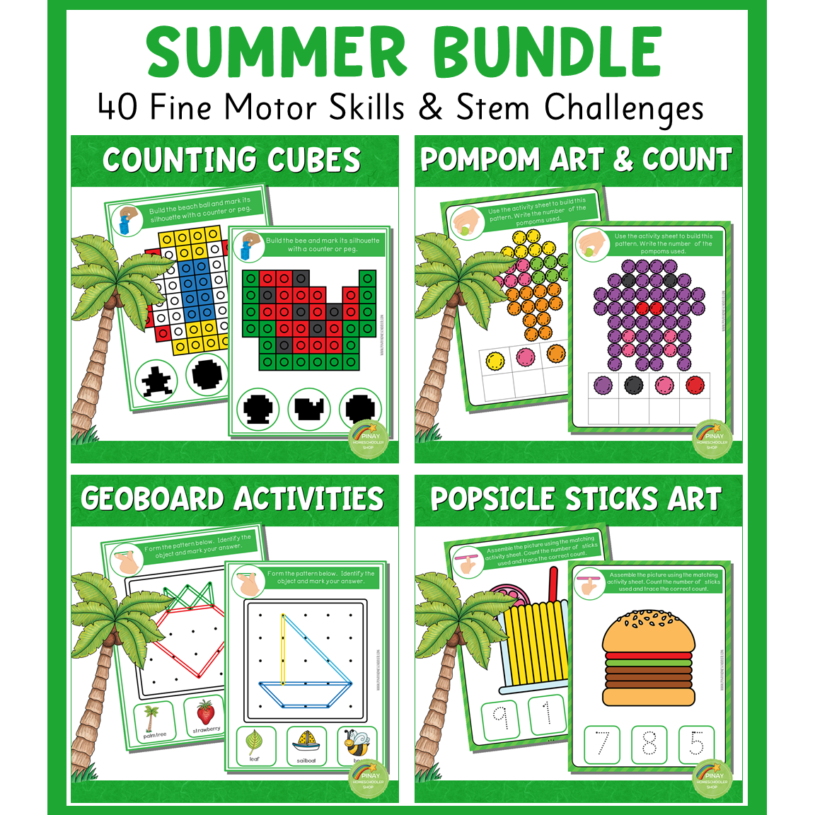 Fine Motor Skills Activities - Summer
