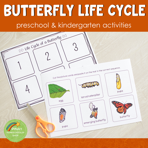 Butterfly Life Cycle Activity Set -Preschool & Kindergarten Science Centers