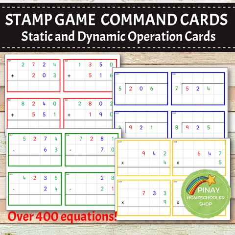 Montessori Stamp Game Command Cards BUNDLE