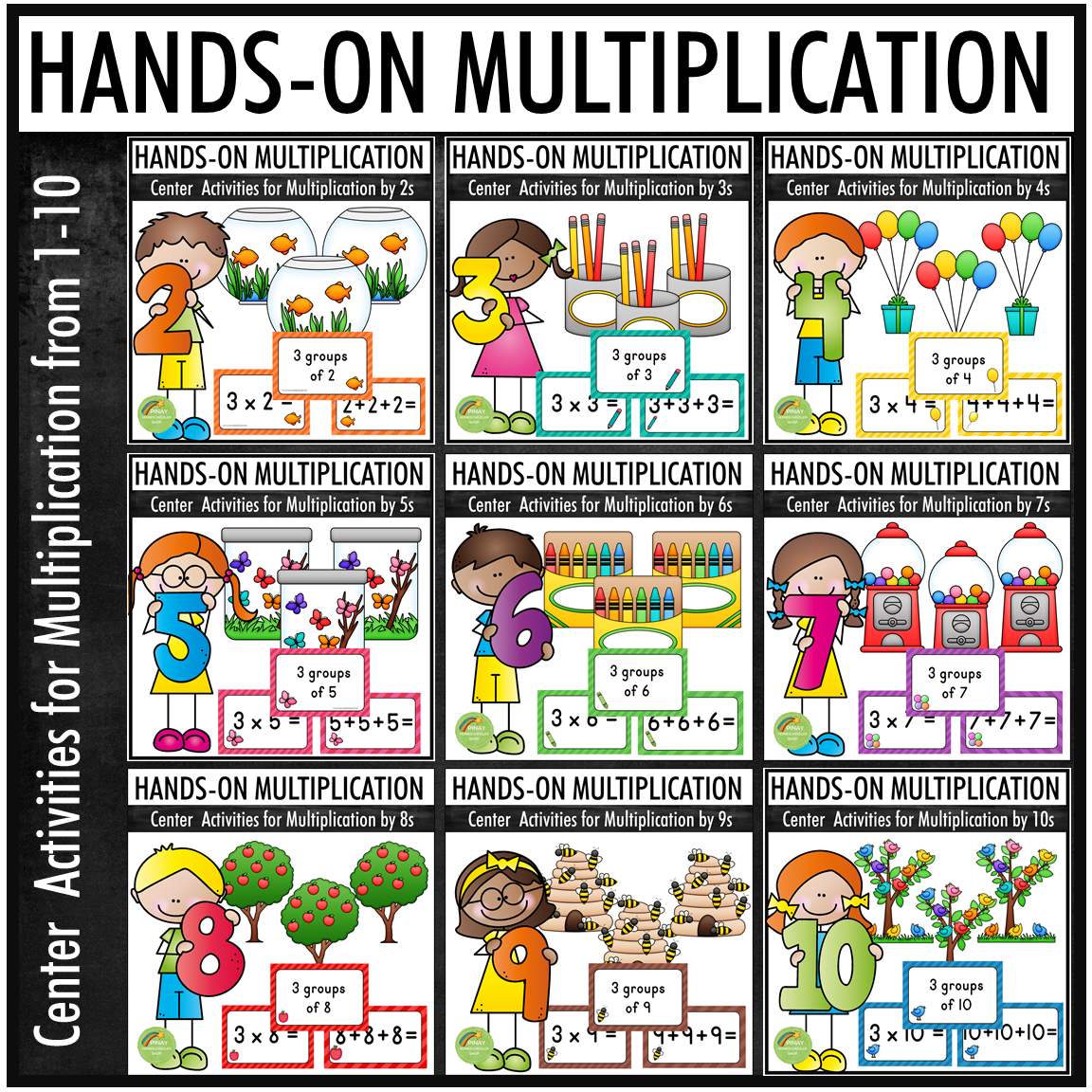 Hands-on Multiplication BUNDLE - Center Activities