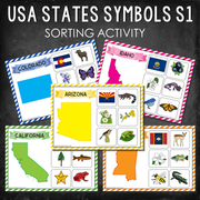 USA State Symbols Sorting Activity Set 1