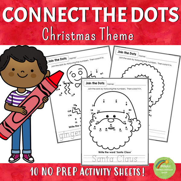80 Connect the Dots Activity Sheets - HOLIDAY BUNDLE