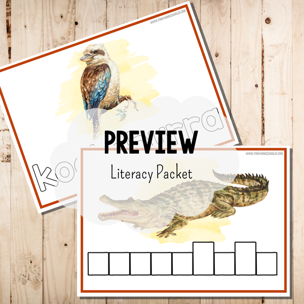 Oceania Australia Animals Literacy Packet