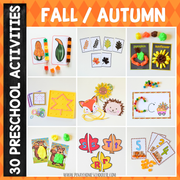 Fall Autumn Preschool Math and Literacy Pack