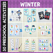 Winter Preschool Math and Literacy Pack