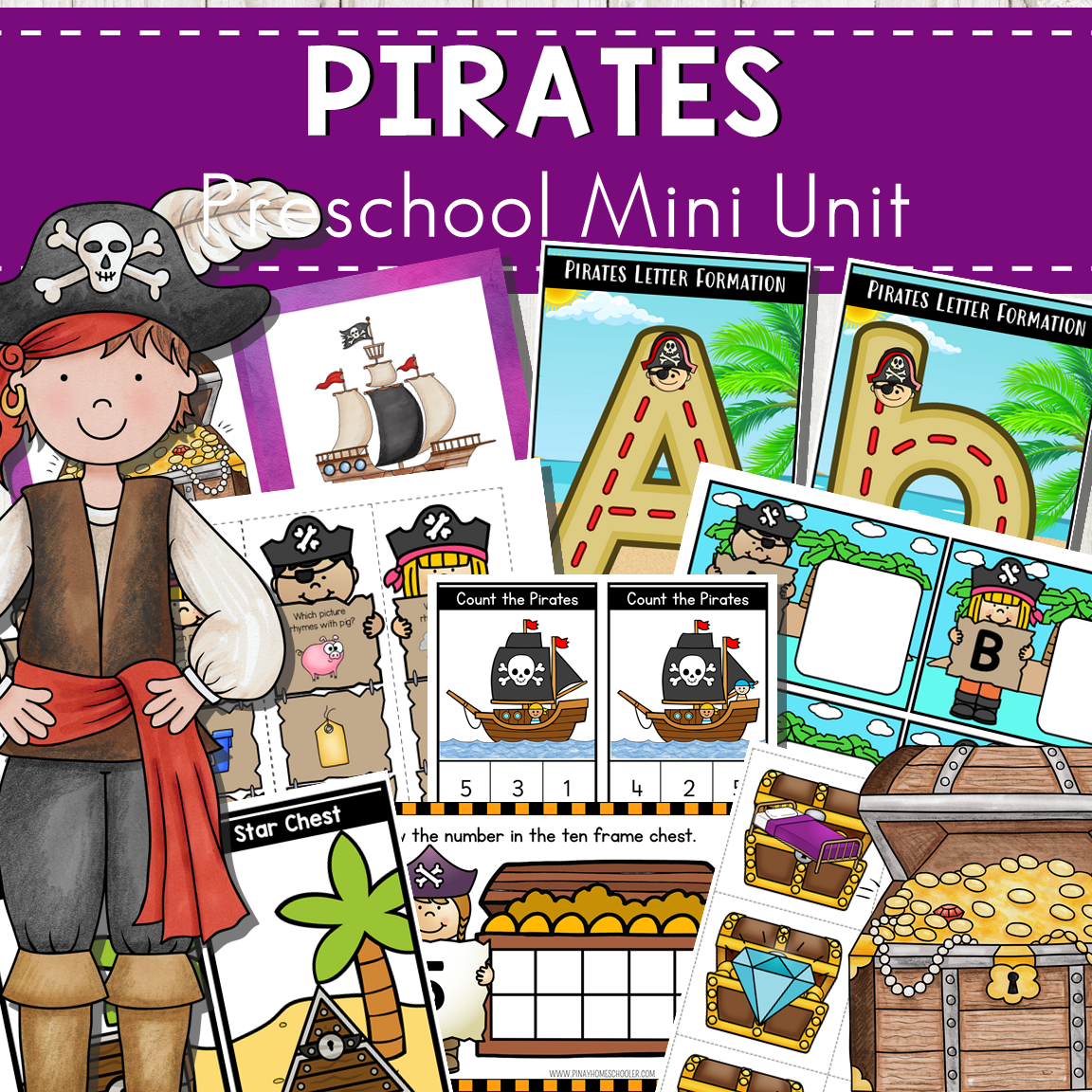 Pirates Themed Preschool Kindergarten Mini Unit