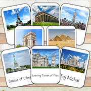 Montessori Around the World Toobs 3 Part Cards