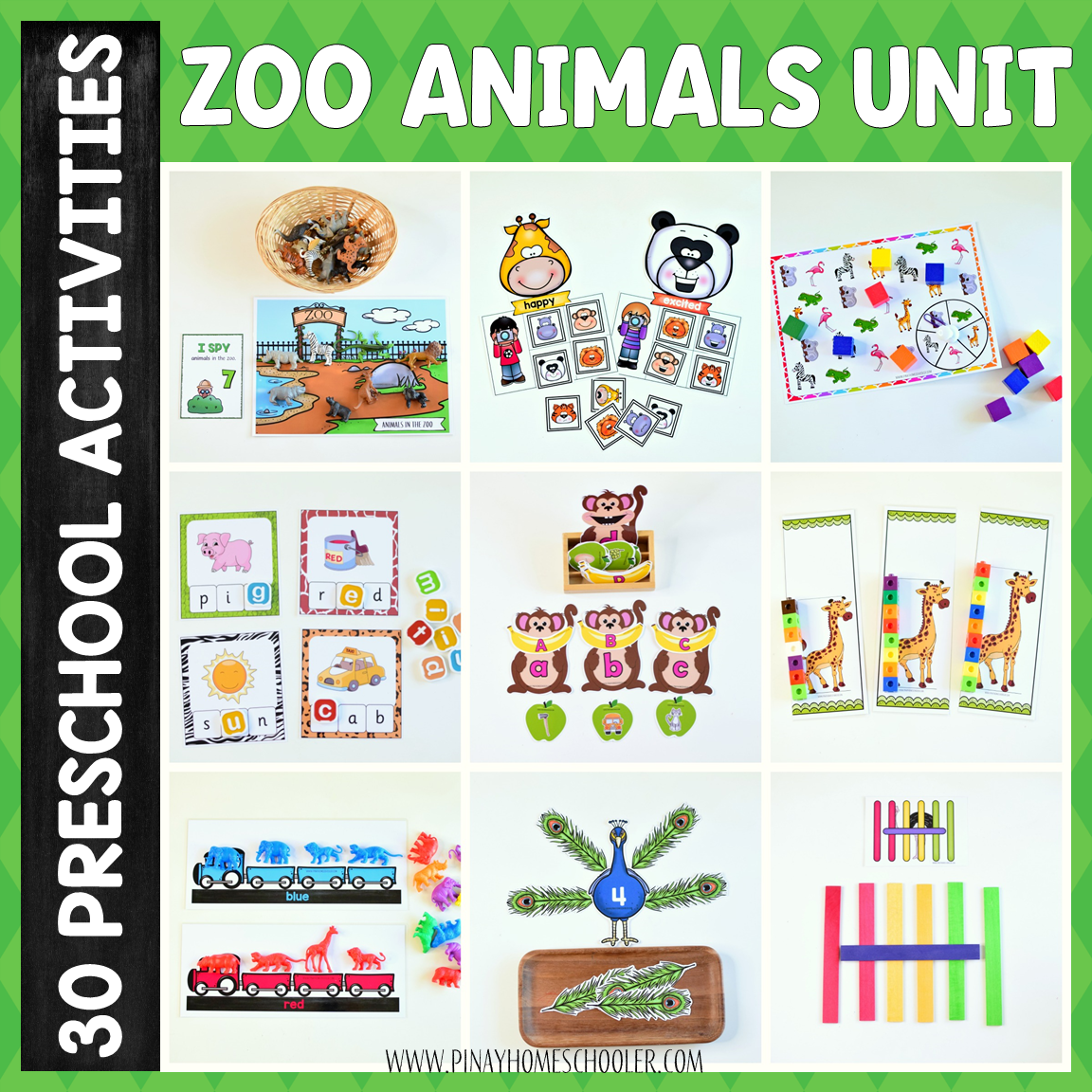 Zoo Preschool Math and Literacy Pack