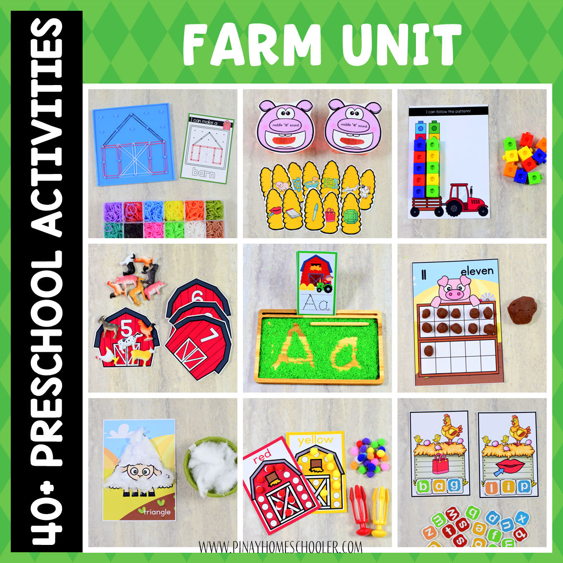 Farm Preschool/ Kindergarten Unit - Math and Literacy Centers