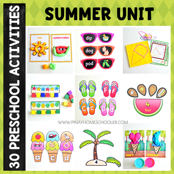 Summer Preschool Math and Literacy Pack