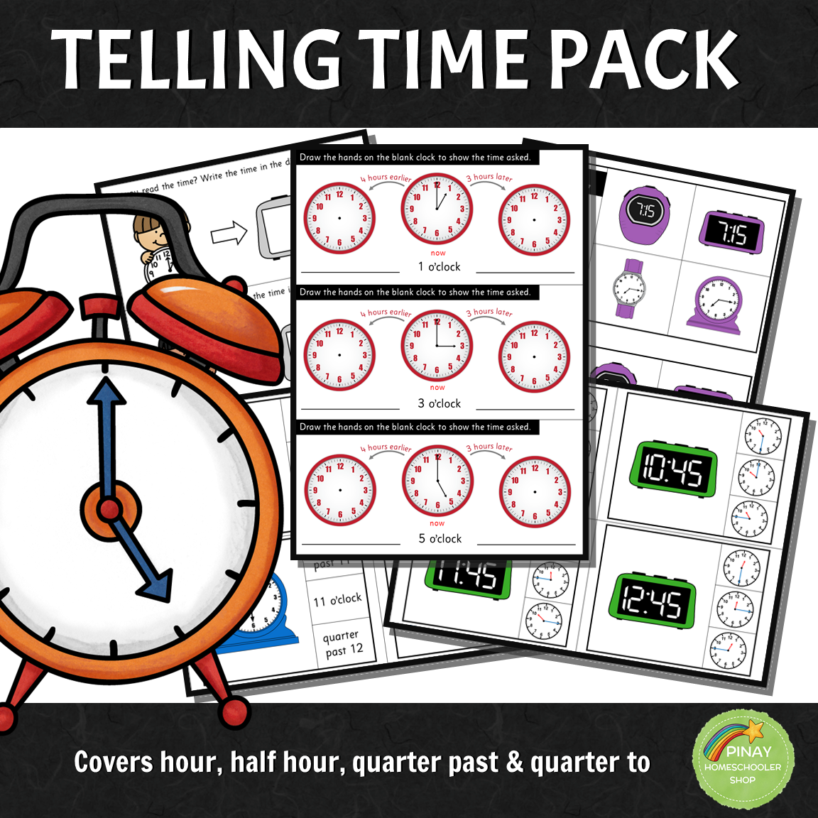 Montessori Inspired Telling Time Extension Activities
