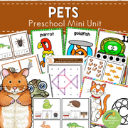 Pets Themed Preschool Kindergarten Mini Unit