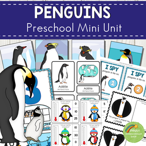 Penguins Preschool Math and Literacy Mini Unit