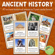 World History: Ancient Times 3 Part Cards
