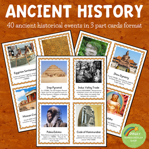 World History: Ancient Times 3 Part Cards