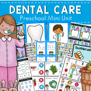 Dental Care Tooth Fairy Preschool Math and Literacy Center