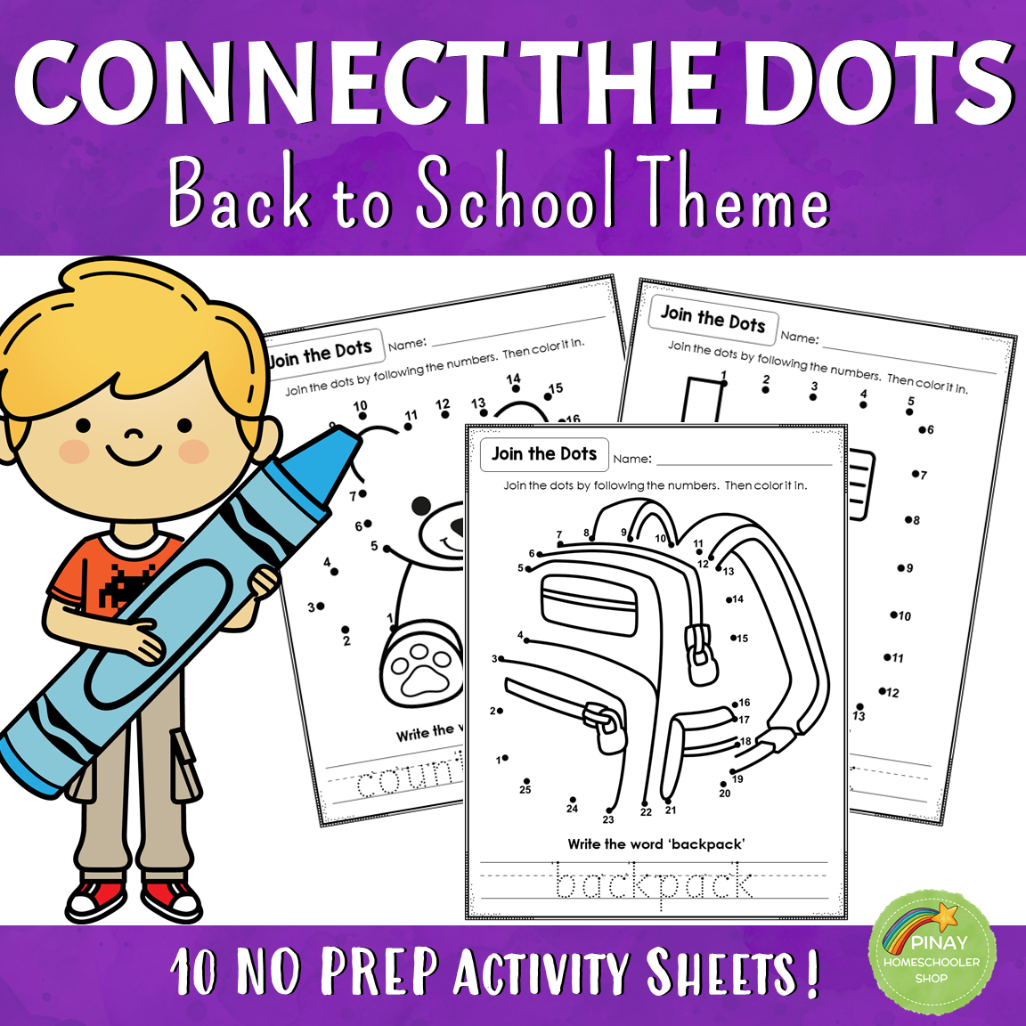 80 Connect the Dots Activity Sheets - HOLIDAY BUNDLE