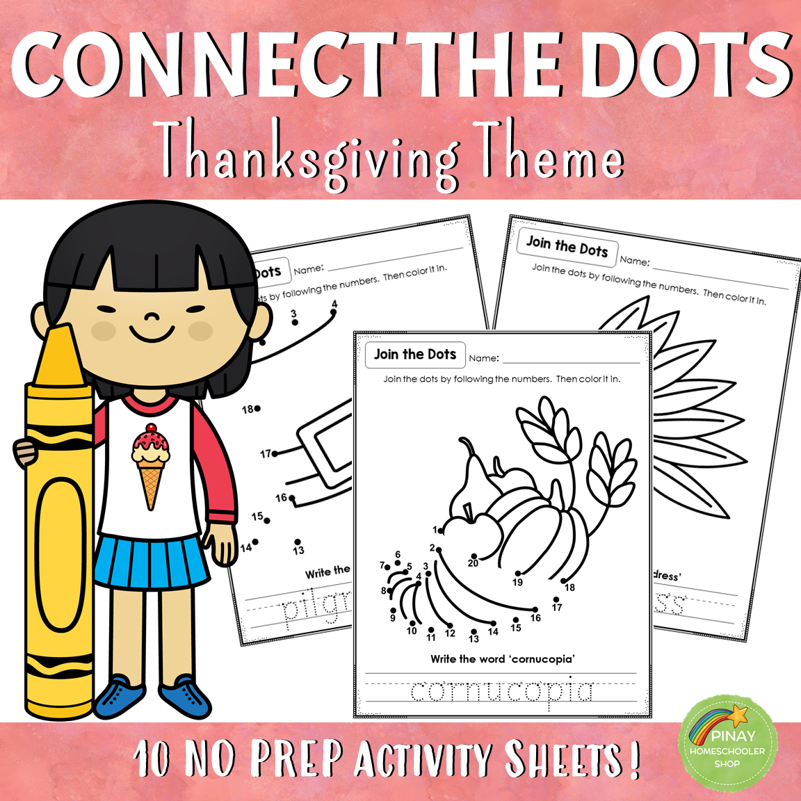 80 Connect the Dots Activity Sheets - HOLIDAY BUNDLE