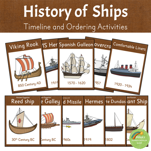 History of Ships - Timeline and Ordering Activities