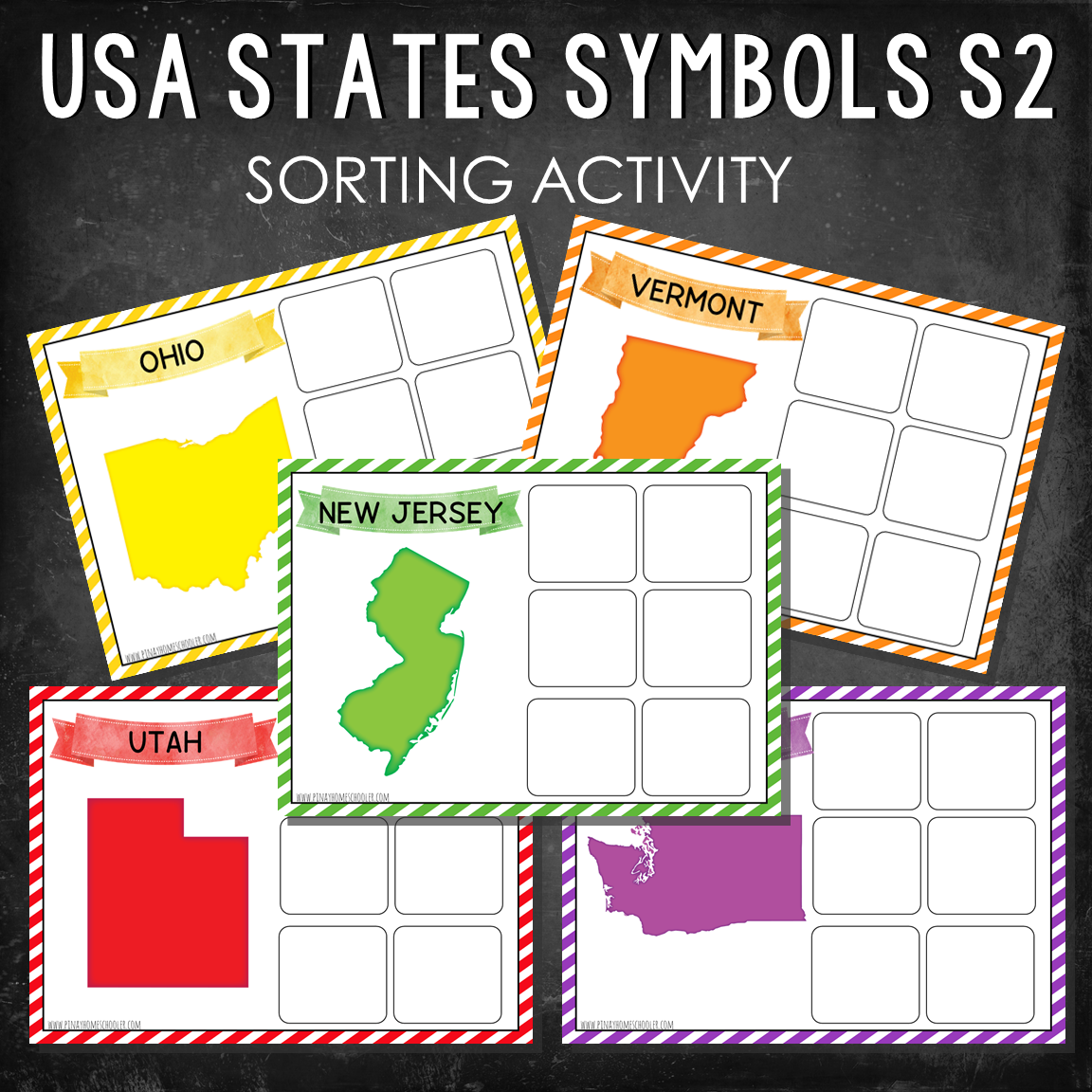 USA State Symbols Sorting Activity Set 2