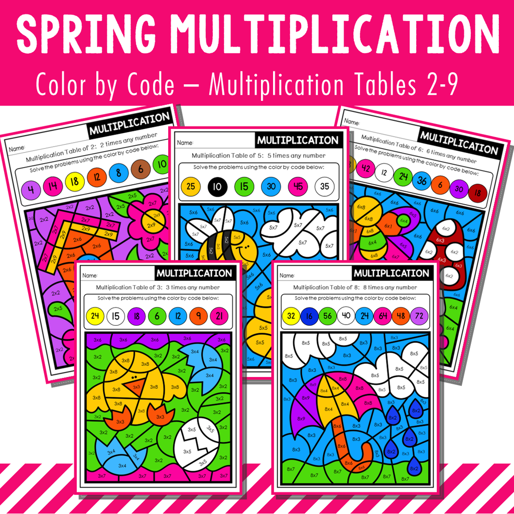 Color By Code Multiplication Tables 2 to 9 - Seasons Bundle – Pinay ...