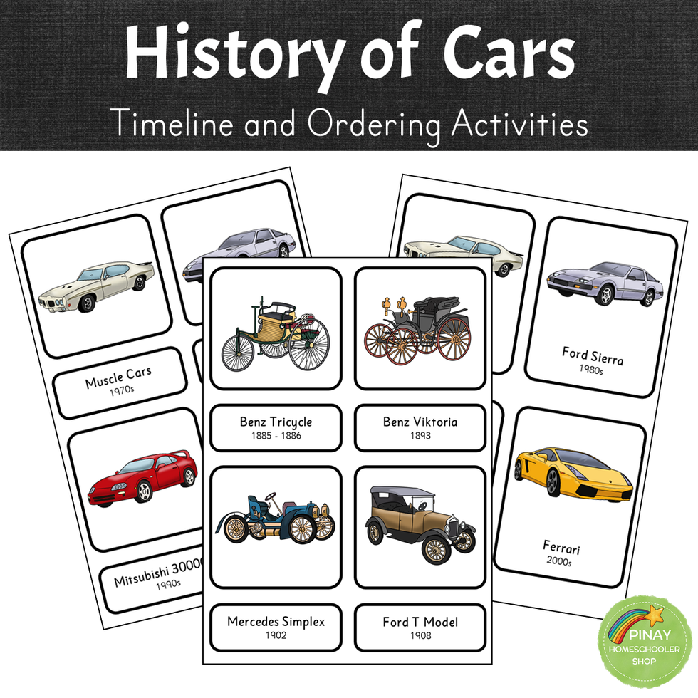 History Of Cars Timeline And Ordering Activities Pinay Homeschooler history-of-cars-timeline-and-ordering-activities-pinay-homeschooler