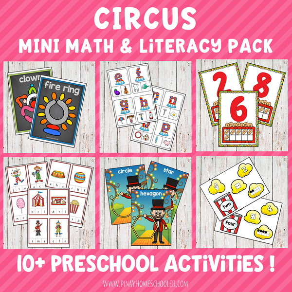 Circus Themed Preschool Mini Unit Activities