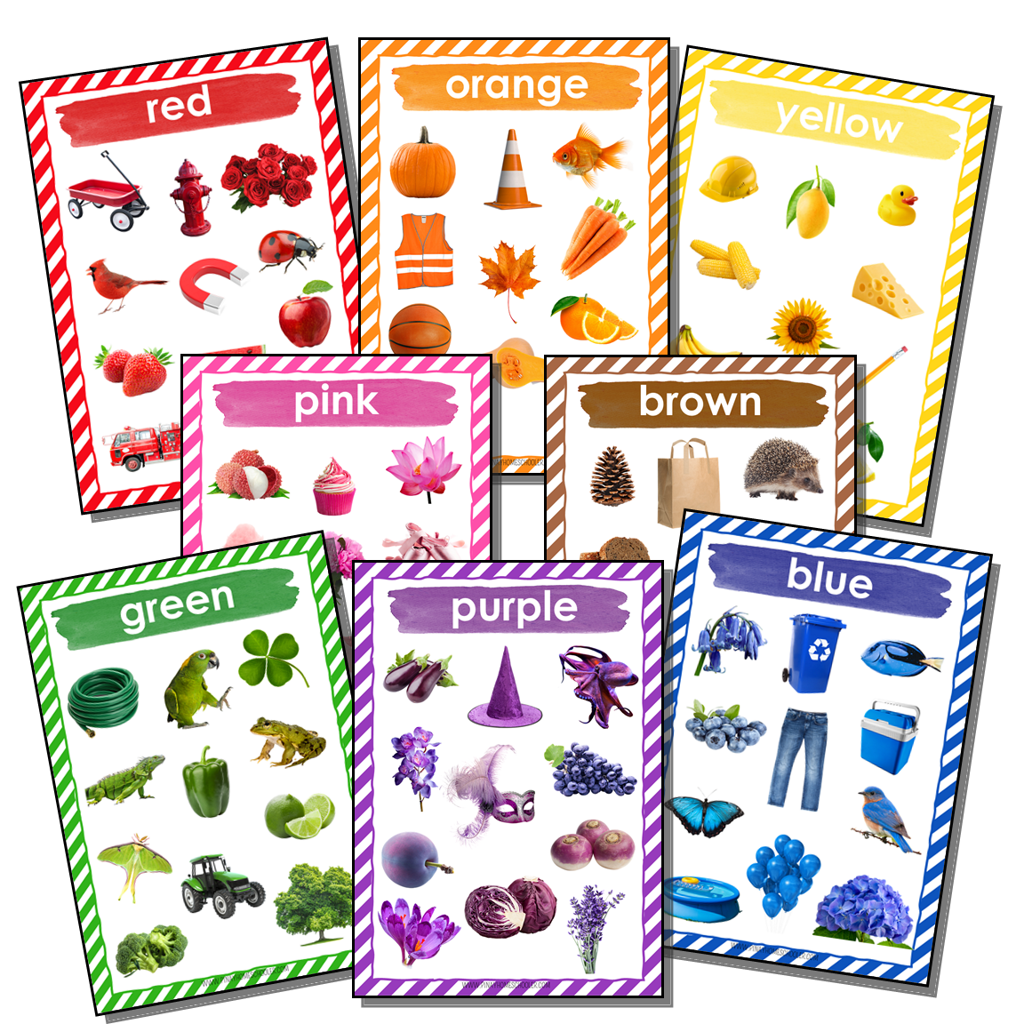 Montessori Color Posters Real Photos Version 1