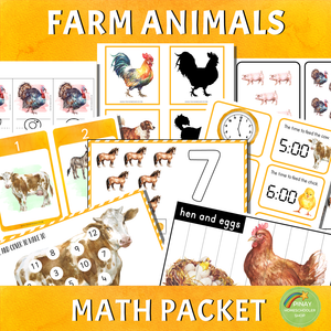 Montessori Farm Animals Math Packet