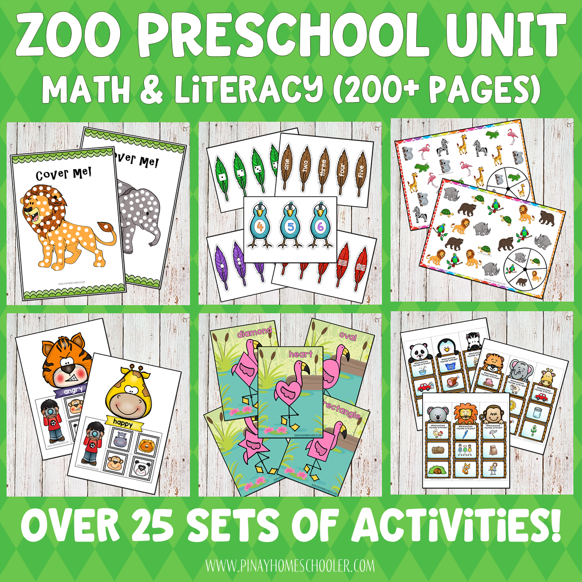 Zoo Preschool Math and Literacy Pack